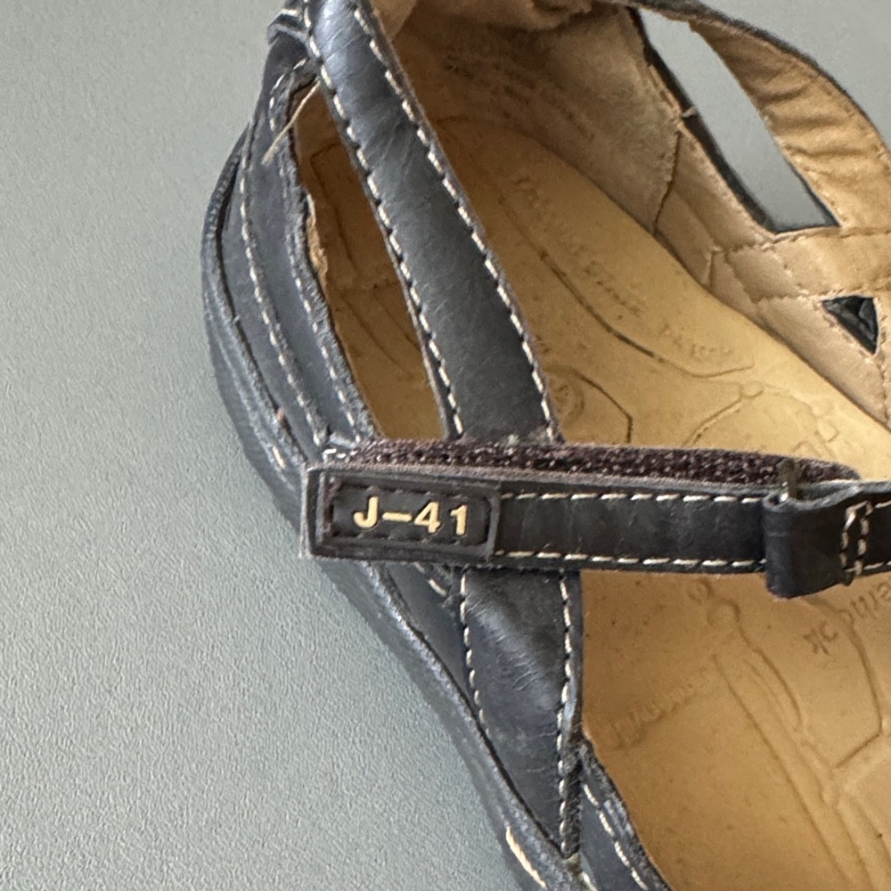J-41 Black T-Strap Loafers - Picture 2 of 8